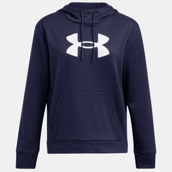 Women's Under Armour Fleece® Big Logo navy blue Hoodie size small EUC - Picture 4 of 10